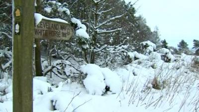 Snow in North Yorkshire