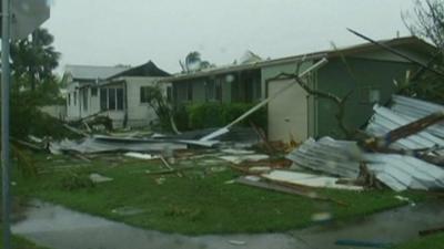 Damaged houses