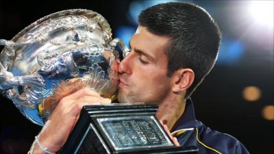 Australian Open champion Novak Djokovic