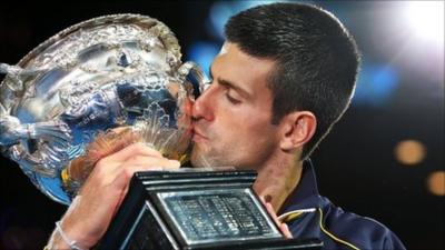 Australian Open champion Novak Djokovic