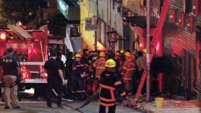 Fire crews outside nightclub