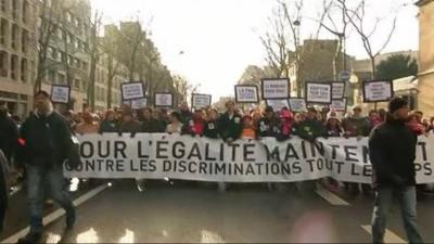 Marchers in Paris