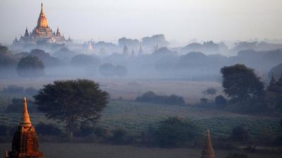 Pagodas at Bagan in central Burma