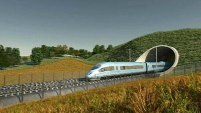 Animated image of proposed HS2 train