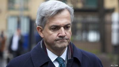 Former energy secretary Chris Huhne arrives at Southwark Crown Court