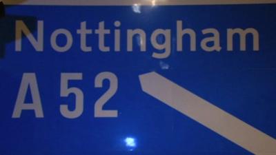 A motorway sign