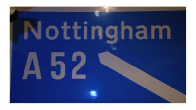 A Motorway sign