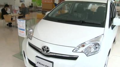 Toyota car in showroom