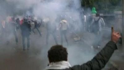 Protesters on Egyptian street