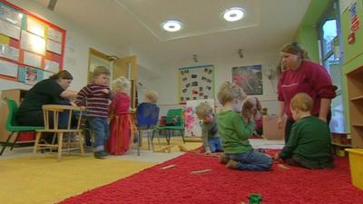 Children playing in nursery