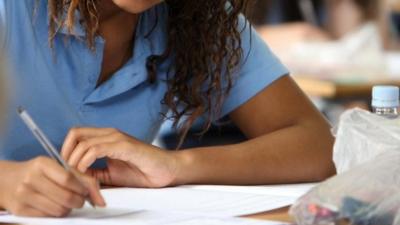 Pupil sitting exam