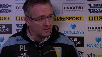 Aston Villa manager Paul Lambert