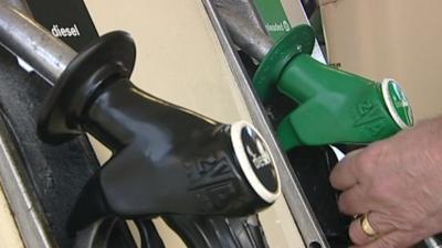 Man using petrol pump