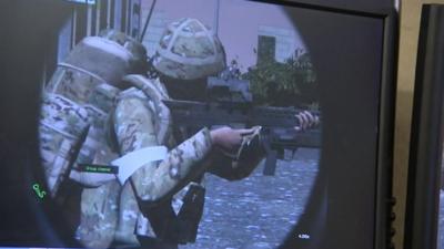 British Army computer simulation exercise