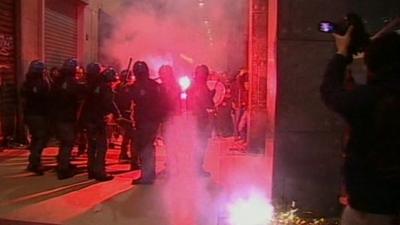 Clashes in Milan