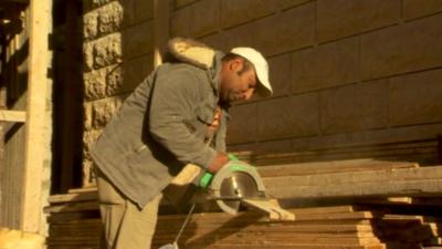 Man working on a building site