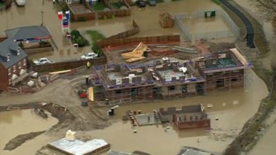 flooded building site