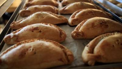 Tray of pasties