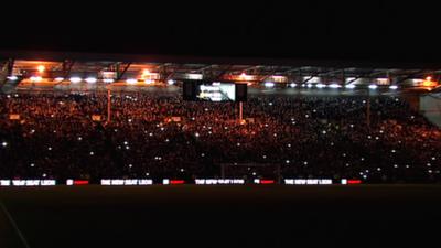 Lights go out at Craven Cottage