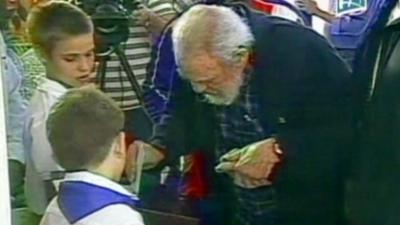 Fidel Castro voting