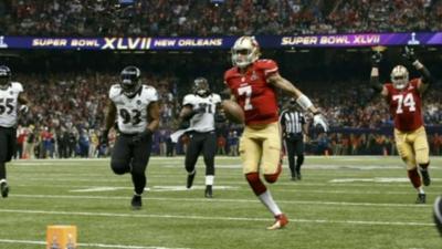 Baltimore Ravens playing with San Francisco 49ers