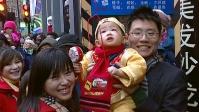 Chinese tourists in London