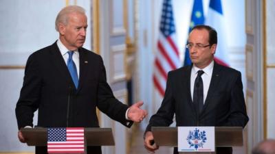 Joe Biden and Francois Hollande