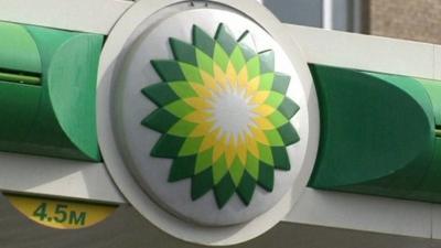 BP petrol station sign