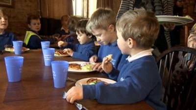 Swell Church of England Primary School children