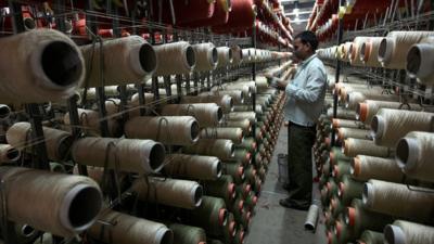 A worker in an Indian factory