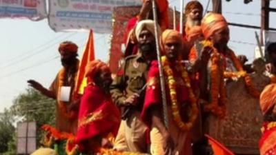 Kumbh Allahabad Hindi Saints procession