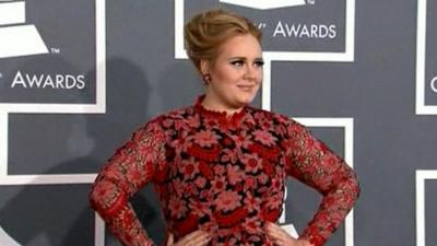 Adele at the Grammy Awards