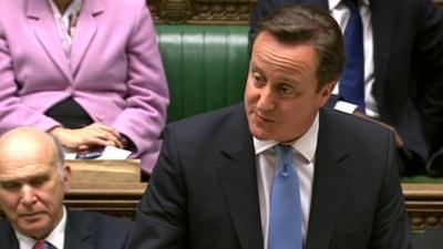 David Cameron in the House of Commons