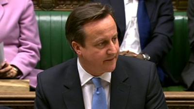 David Cameron in House of Commons