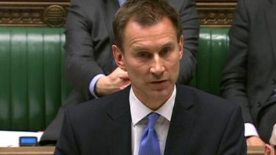 Jeremy Hunt in the House of Commons