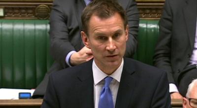 Jeremy Hunt in the House of Commons