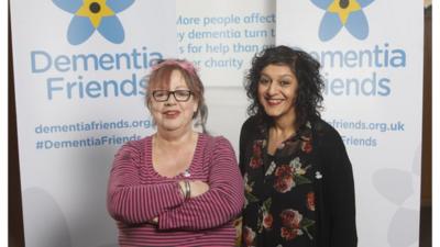 Jo Brand and Meera Syal become 'dementia friends'.