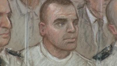 Court sketch of Dale Cregan