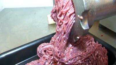 Meat in a mincer