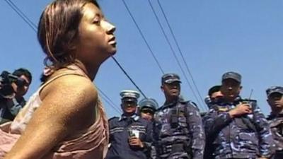 Women protest in Kathmandu, Nepal