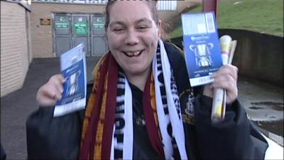 Bradford City fan with tickets