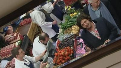 Jay Rayner in food shop