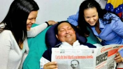 Hugo Chavez and his daughters