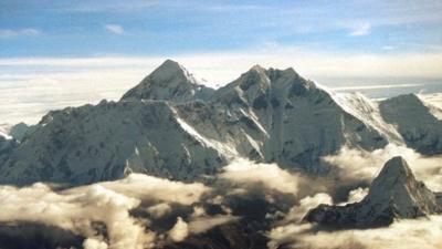 The southern face of Mount Everest, known locally as Sagarmatha