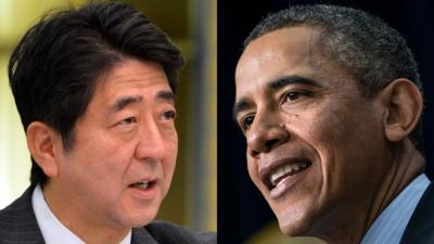 Shinzo Abe and Barack Obama