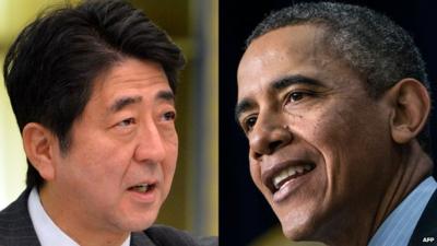 Shinzo Abe and Barack Obama