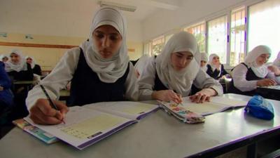 School children from Gaza