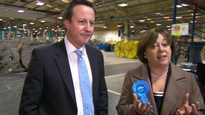 David Cameron and Maria Hutchings