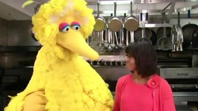 Big Bird and Michelle Obama