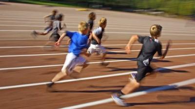 children running